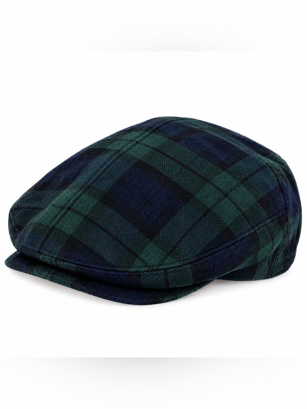 Pendleton Cabbie Hat Newsboy Wool Blackwatch Tartan Plaid Green Blue USA Made XL